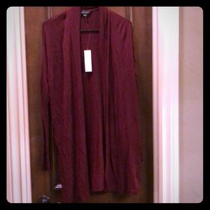 Cocoon cardigan wine color
